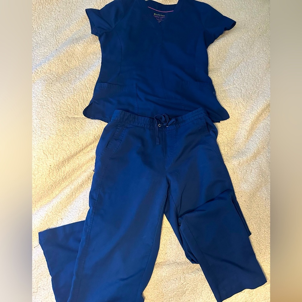 Healing Hands Purple label navy scrubs *2 sets* M